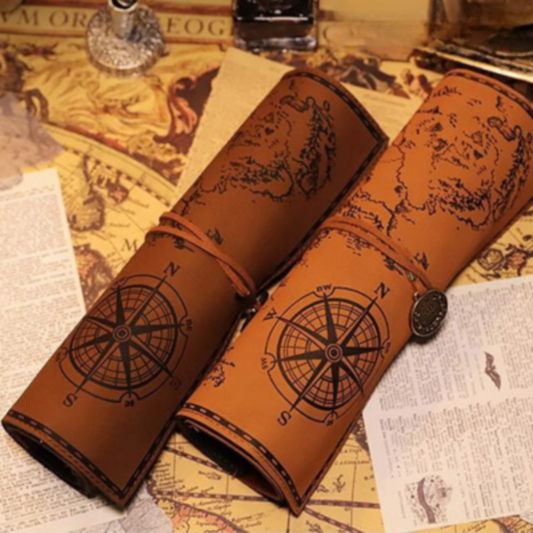 VintageCraft™ Leather Pencil Case - Stylish Organizer for Students and Professionals