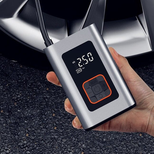 SmartAir™ Portable Tire Inflator with Gauge – Your Go-To Air Pump for Cars and Bikes