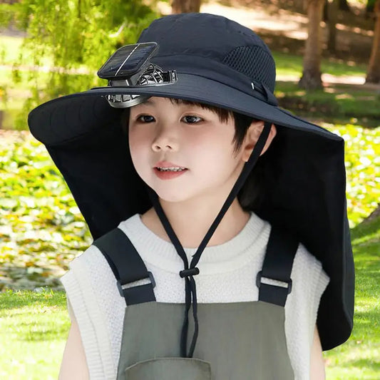 SolarBreeze™ Adjustable Kids Fan Hat - Solar-Powered Cooling for Outdoor Adventures 0