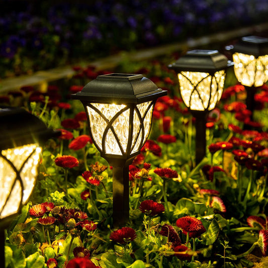 SolarGlow™ 6 Pack LED Solar Pathway Lights for Gardens and Pathways 0