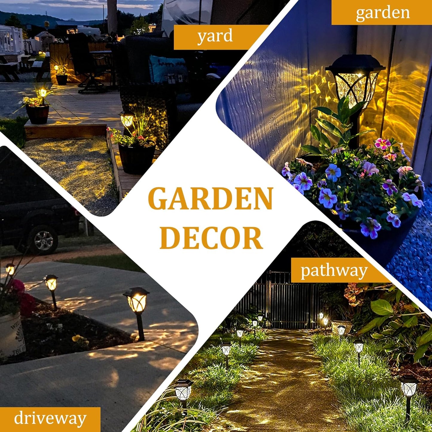 SolarGlow™ 6 Pack LED Solar Pathway Lights for Gardens and Pathways 7