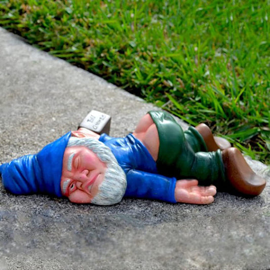TipsyGnome™ Funny Garden Gnome Statue for Outdoor Decor and Whimsical Charm 0