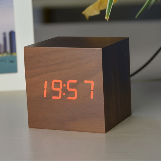WoodTime™ Elegant Digital LED Alarm Clock for Home Decor and Serenity 0