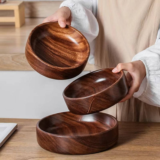 WalnutWave™ Large Wooden Salad Bowl - Elegant Serving Dish for Any Occasion 1