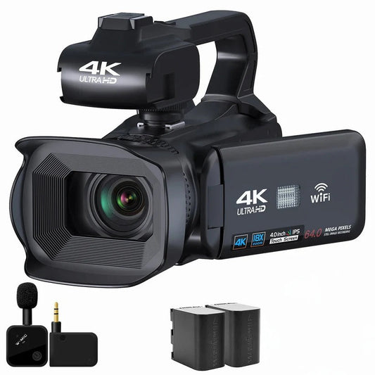 VlogMaster™ UHD 4K Camcorder for Aspiring Creators with 18X Zoom