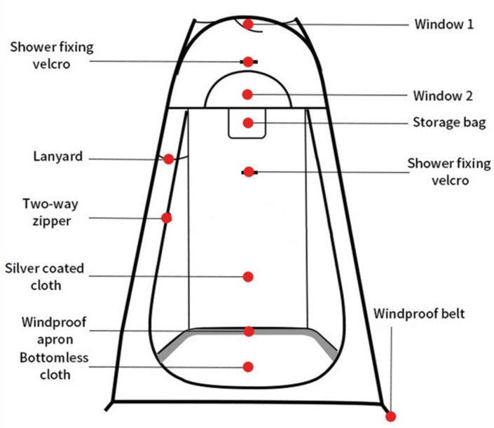 MANIKO™ Outdoor Portable Camping Shower Tent