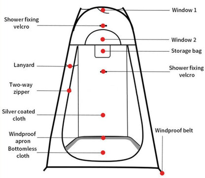 MANIKO™ Outdoor Portable Camping Shower Tent