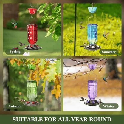 Hummingbird Haven™ 24oz Glass Feeder for Bird Lovers – Best Hummingbird Feeder - 4