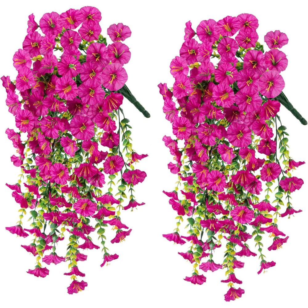 EverBloom™ UV Resistant Artificial Morning Glory Hanging Flowers for Indoor & Outdoor Decor