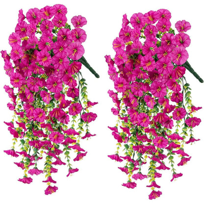 EverBloom™ UV Resistant Artificial Morning Glory Hanging Flowers for Indoor & Outdoor Decor