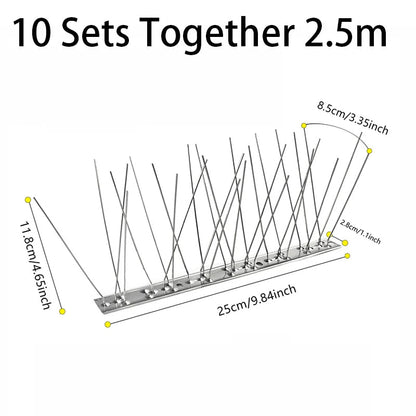 BirdGuard™ Stainless Steel Pigeon Deterrent Spikes for Homes & Businesses