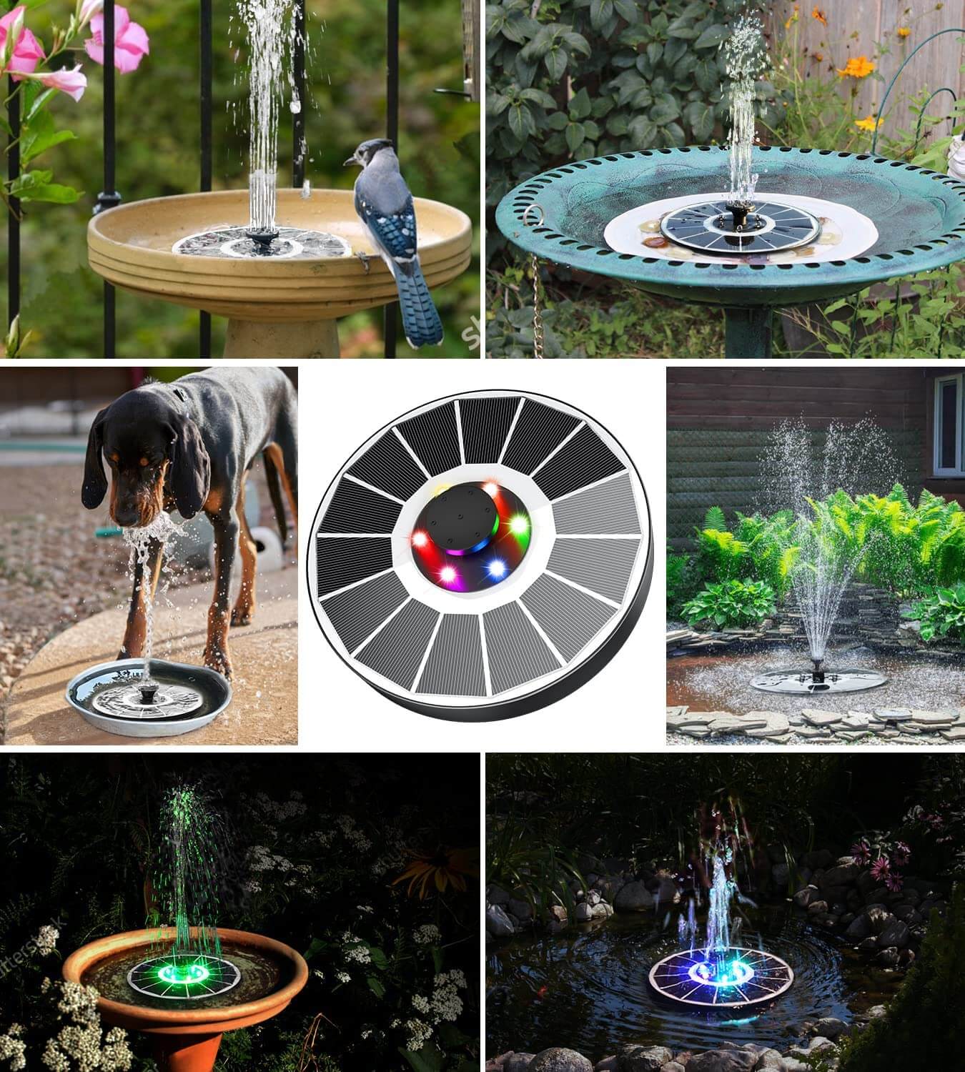 EcoFlow™ Solar Bird Bath Fountain for Beautiful Outdoor Spaces