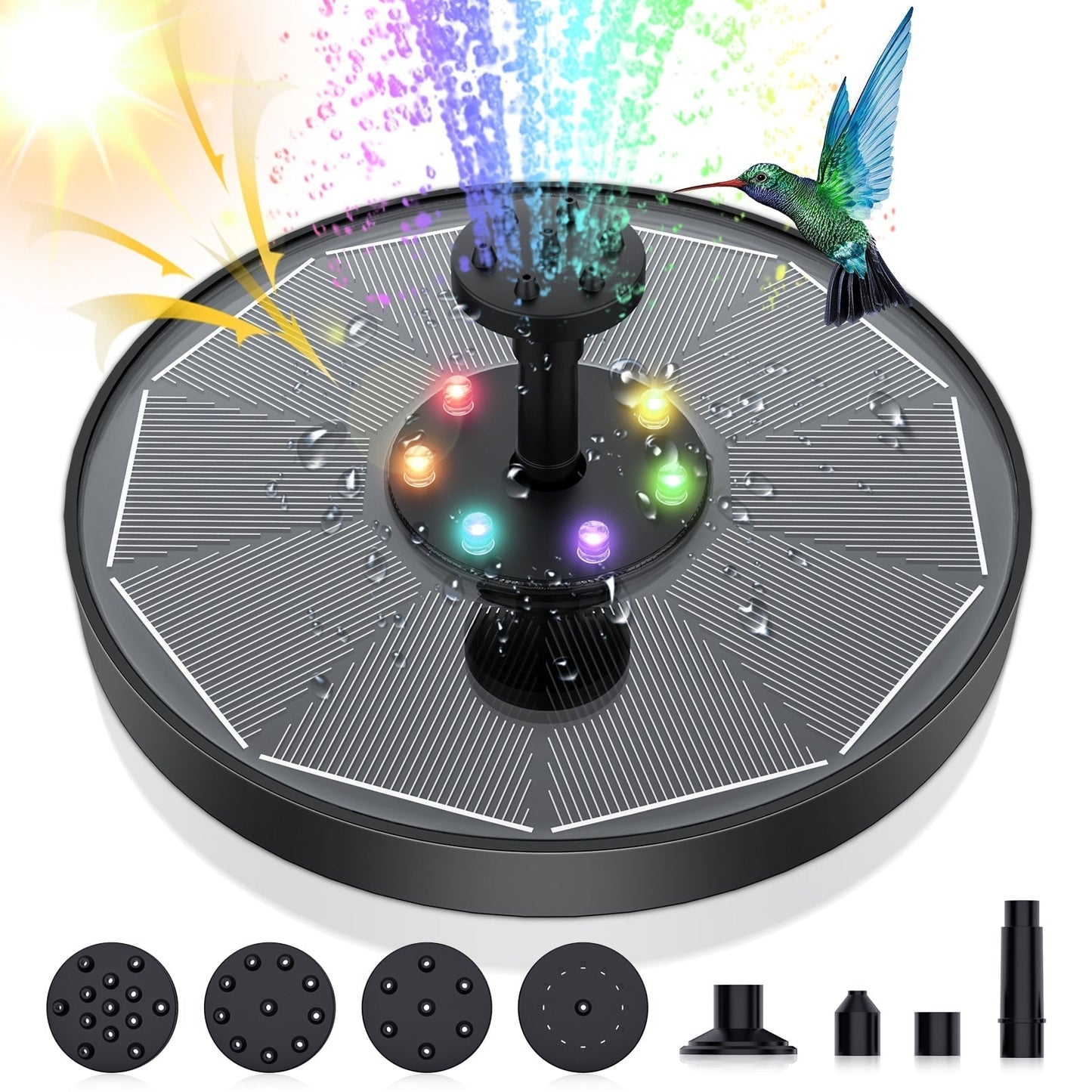 EcoFlow™ Solar Bird Bath Fountain for Beautiful Outdoor Spaces