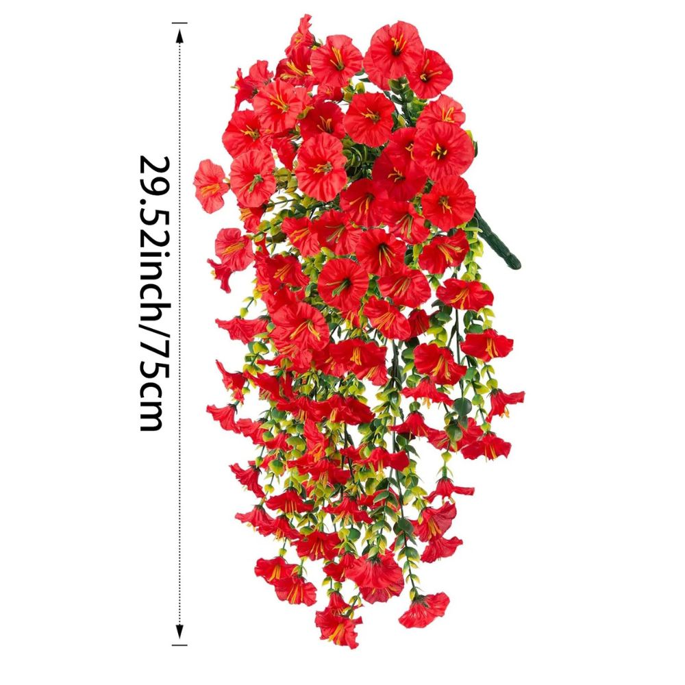 EverBloom™ UV Resistant Artificial Morning Glory Hanging Flowers for Indoor & Outdoor Decor