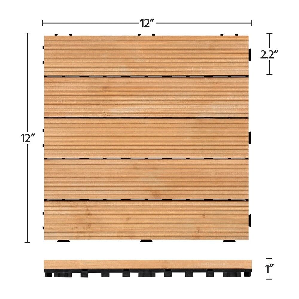 EcoDeck™ Interlocking Outdoor Patio Tiles – Stylish Deck Flooring for Any Space