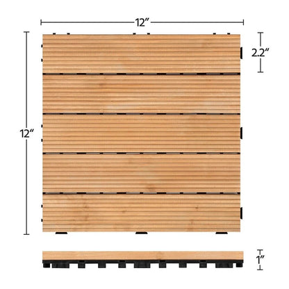 EcoDeck™ Interlocking Outdoor Patio Tiles – Stylish Deck Flooring for Any Space
