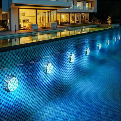 GlowWave™ Submersible LED Lights for Pools and Tubs - Remote Controlled 1