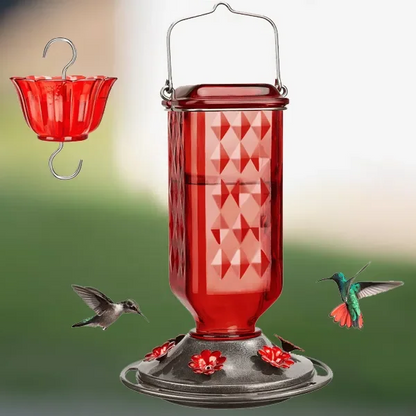 Hummingbird Haven™ 24oz Glass Feeder for Bird Lovers – Best Hummingbird Feeder - 1