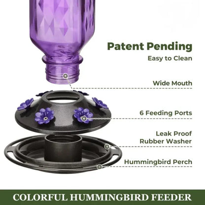 Hummingbird Haven™ 24oz Glass Feeder for Bird Lovers – Best Hummingbird Feeder - 7