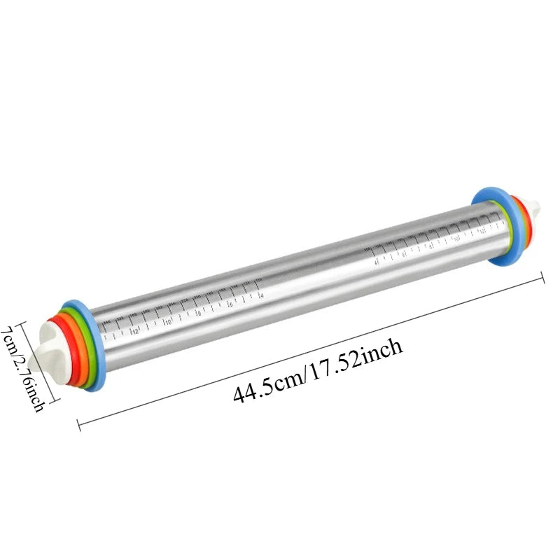 BakerPro™ Adjustable Rolling Pin - Best Tool for Even Dough Thickness