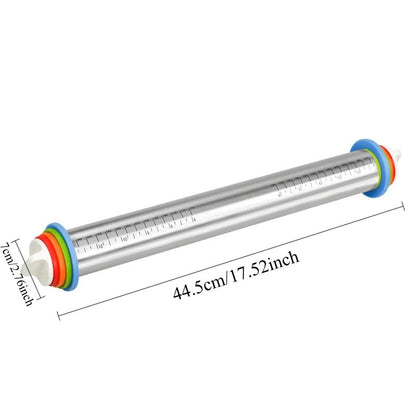 BakerPro™ Adjustable Rolling Pin - Best Tool for Even Dough Thickness
