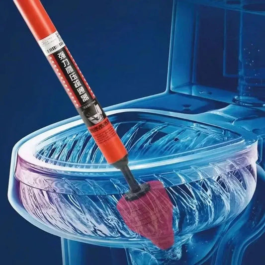 PowerClear™ High-Pressure Toilet Plunger for Quick Clog Removal - Best Toilet Unclog Tool