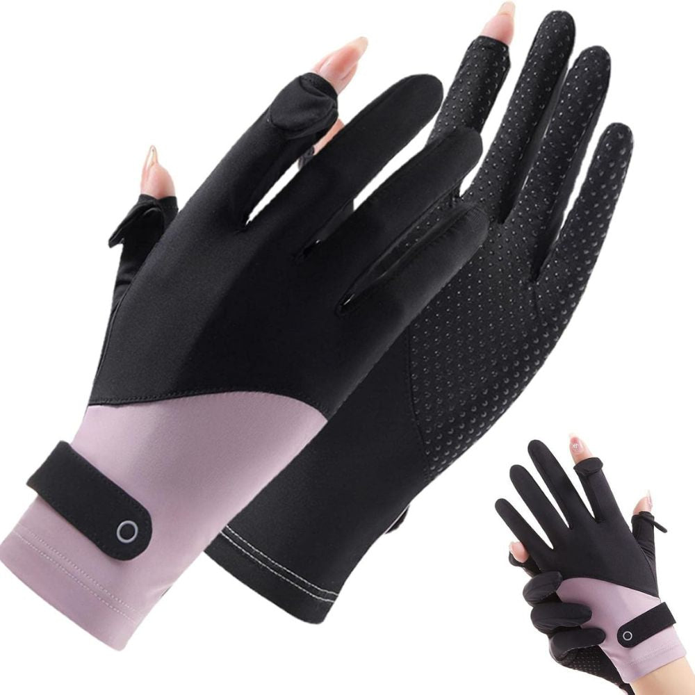 SunGuard™ Women's Breathable UV Protection Driving Gloves for Stylish Outdoor Comfort