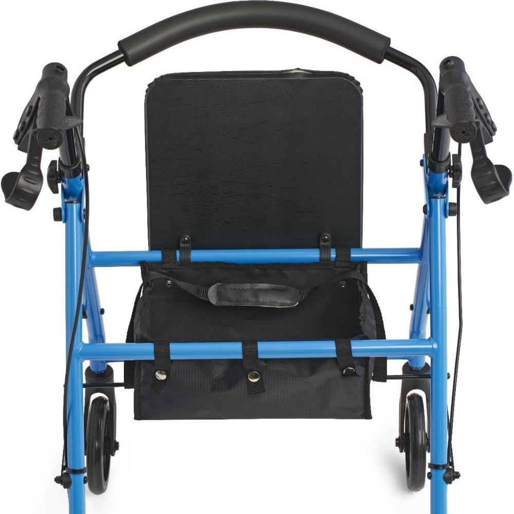 MobilityMate™ Folding Lightweight Steel Rollator with Seat for Seniors