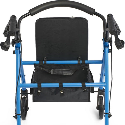MobilityMate™ Folding Lightweight Steel Rollator with Seat for Seniors
