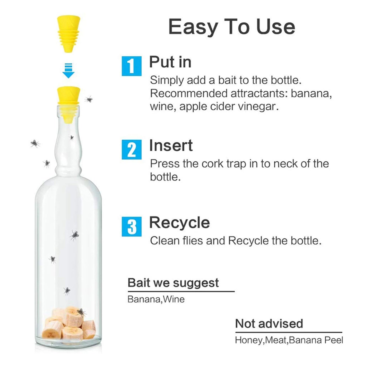 EcoTrap™ Best Fruit Fly Trap for Home & Garden – Get Rid of Fruit Flies Easily