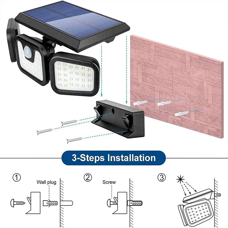 BrightGuard™ Motion Sensor Solar Light - Eco-Friendly Outdoor Security Solution