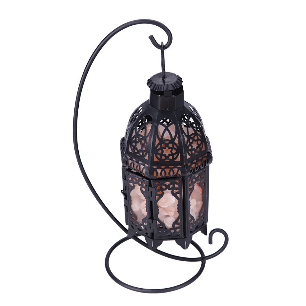 VintageGlow™ Natural Salt Rock Tabletop Lamp for Cozy Ambiance