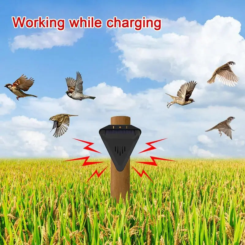 EcoGuard™ Solar Bird Deterrent Repeller - Humane Solution for Garden Protection