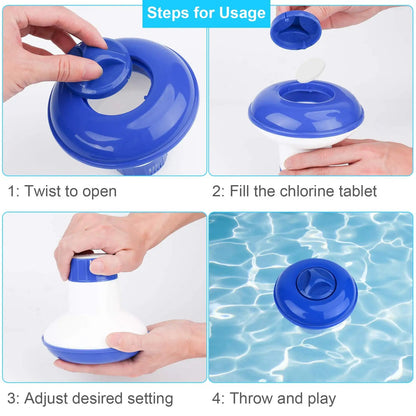 AquaGuard™ Adjustable Pool Chlorine Floater for Easy Water Care