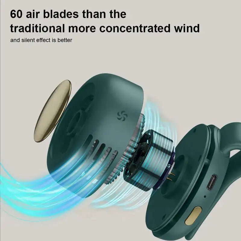 CoolBreeze™ Portable Neck Fan - Battery Operated Personal Fan for Hands-Free Cooling 3