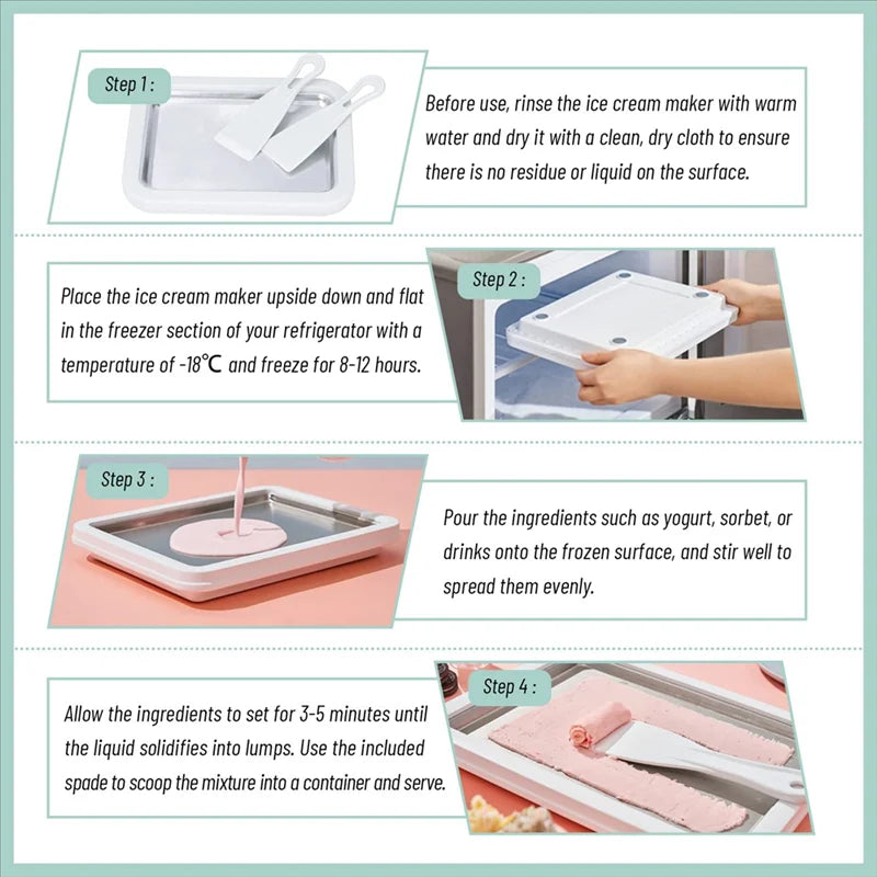 ChillCraft™ Non-Electric Cold Tray for Effortless Rolled Desserts at Home