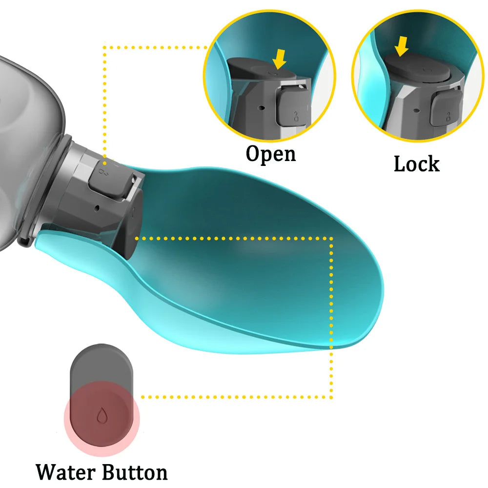 HydraPaw™ Portable Dog Water Bottle Dispenser for Travel and Outdoor Adventures 4