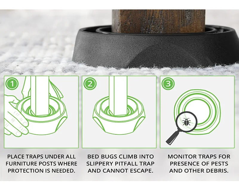 BedGuard™ Plastic Bed Bug Trap – Effective Monitoring Solution for Your Home - 3