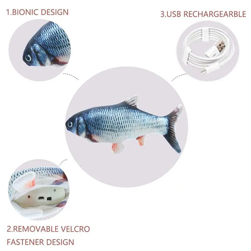 PurrPlay™ Interactive Cat Toy Fish - Best USB Charging Cat Toy for Fun 3