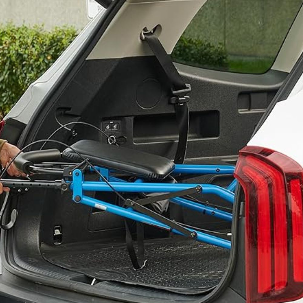 MobilityMate™ Folding Lightweight Steel Rollator with Seat for Seniors