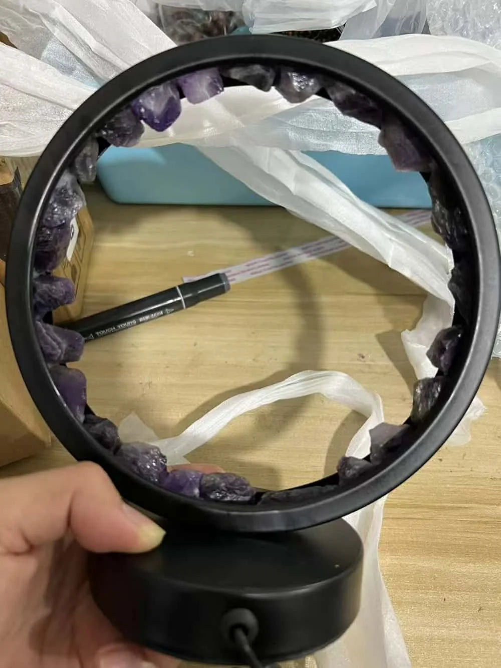 CrystalGlow™ LED Night Light - Healing Stone Lamp for Serenity and Relaxation