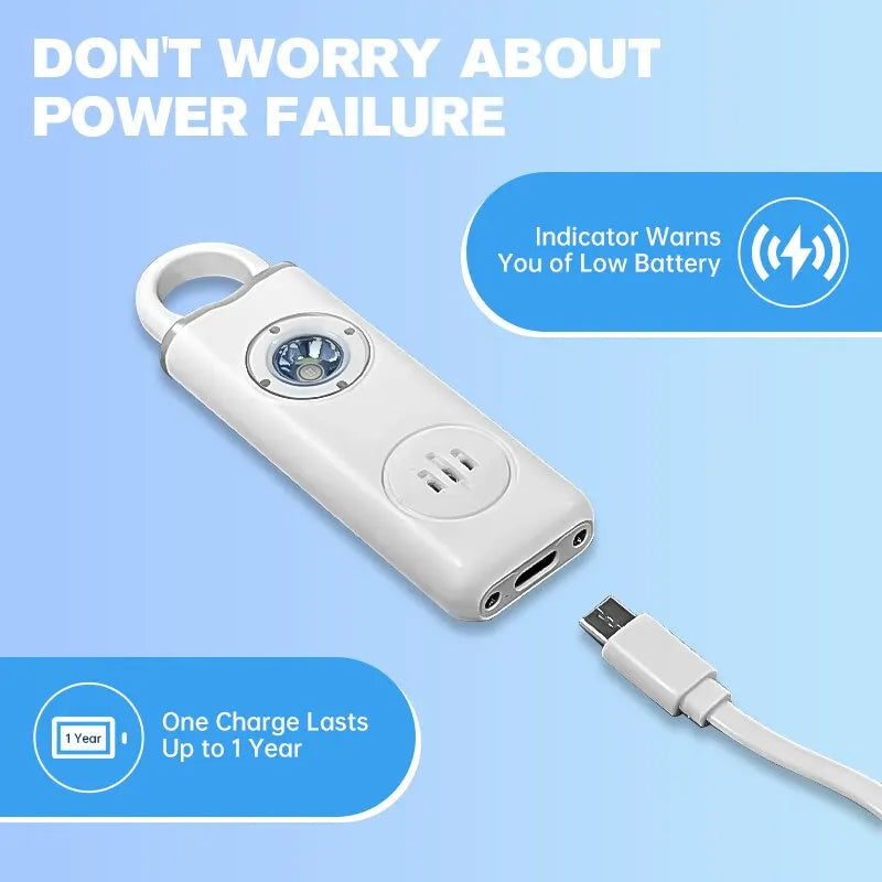 SafeGuard™ Personal Safety Alarm Keychain for Women - Compact & Loud 130 dB - 5