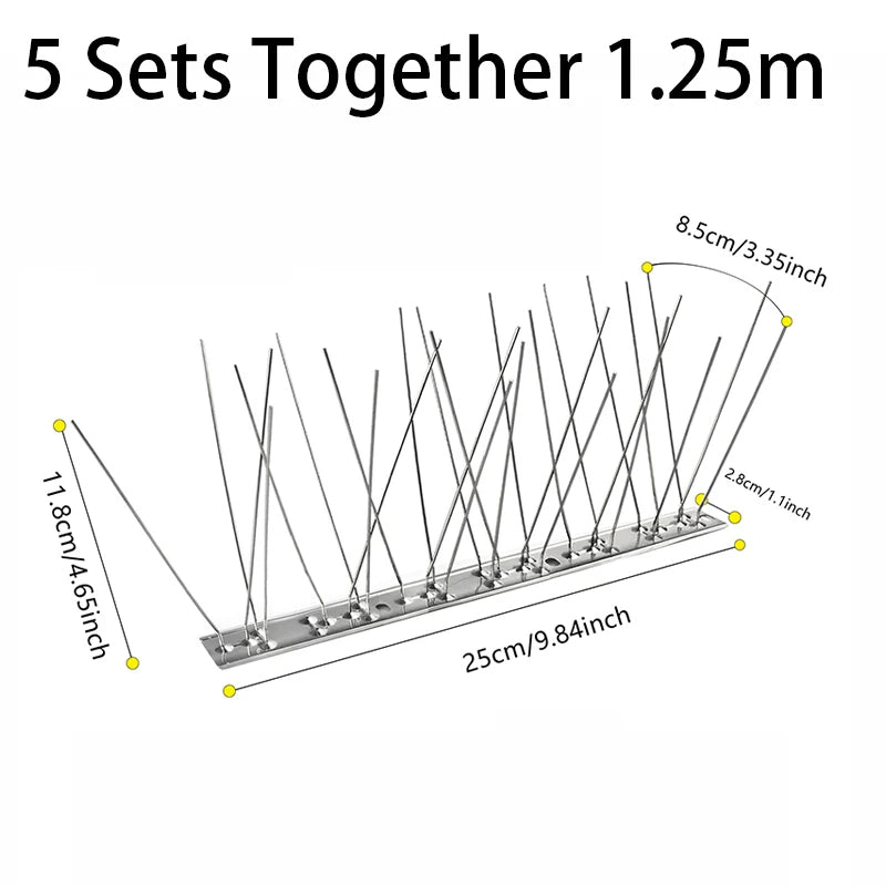 BirdGuard™ Stainless Steel Pigeon Deterrent Spikes for Homes & Businesses