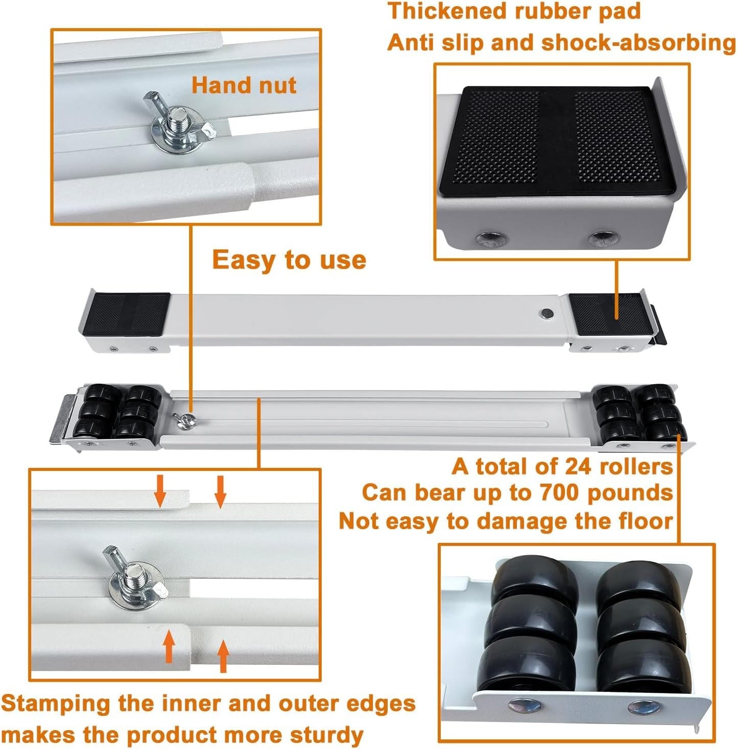 EasyMover™ Heavy Duty Appliance Rollers for Effortless Kitchen Appliance Moving - 5