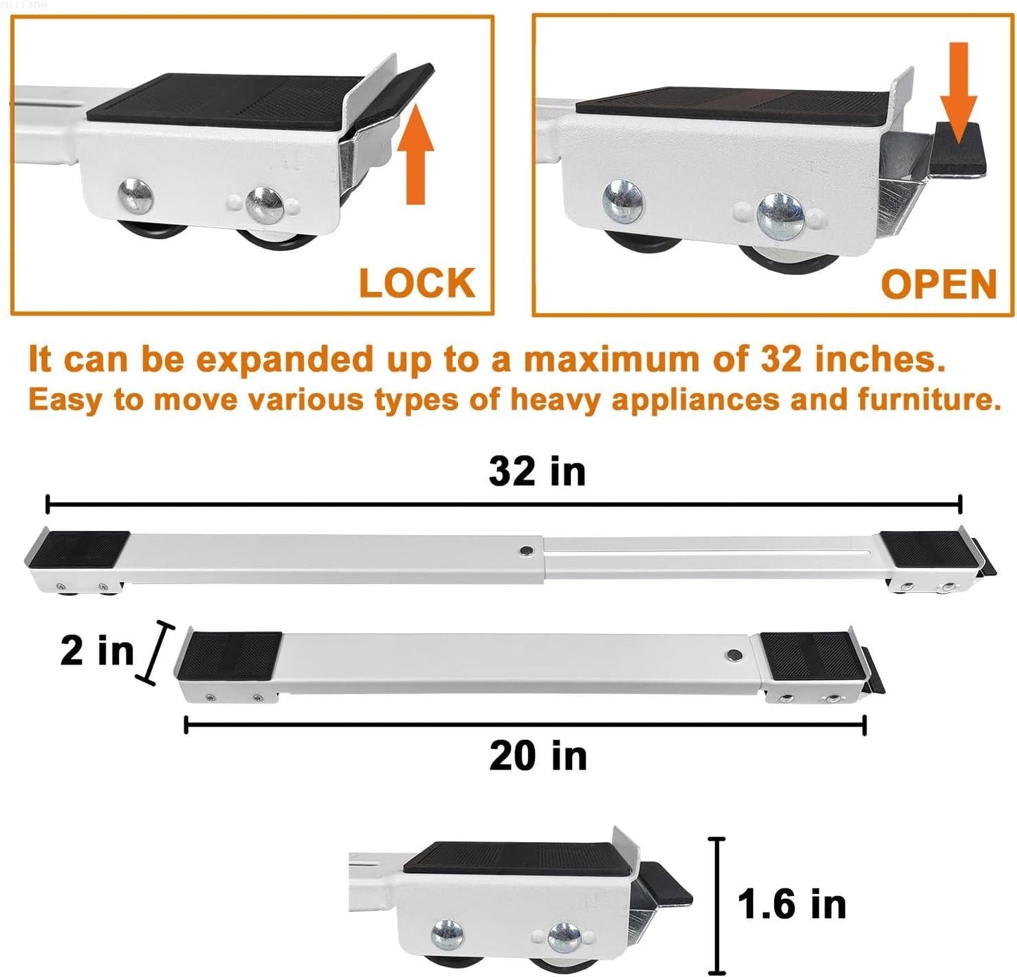 EasyMover™ Heavy Duty Appliance Rollers for Effortless Kitchen Appliance Moving - 7