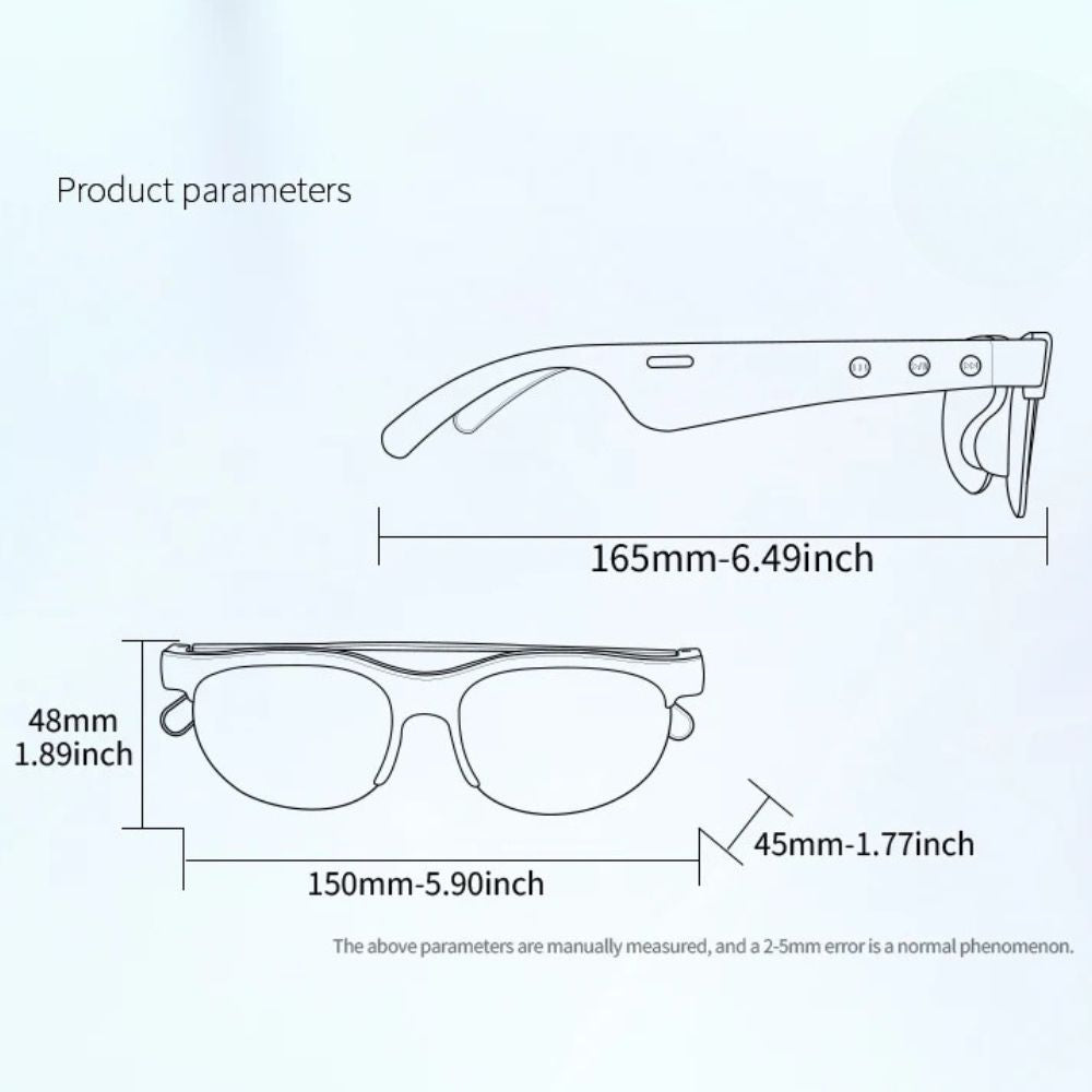 SmartTranslate™ Bluetooth Earphone Glasses for Effortless Language Understanding
