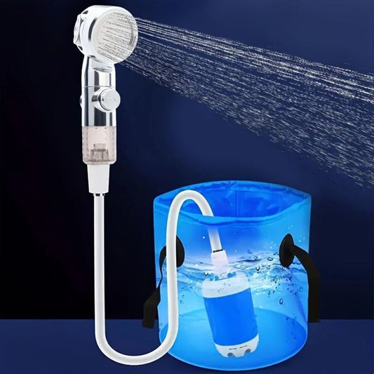 AquaEase™ Portable Shower Pump – Perfect Camping Shower Rinse Kit for Outdoor Adventures 0