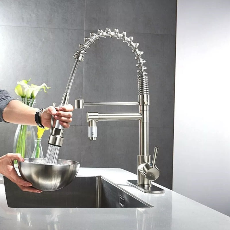 AquaFlow™ Kitchen Faucet with Sprayer – Modern Stainless Steel Design for Home Chefs 2