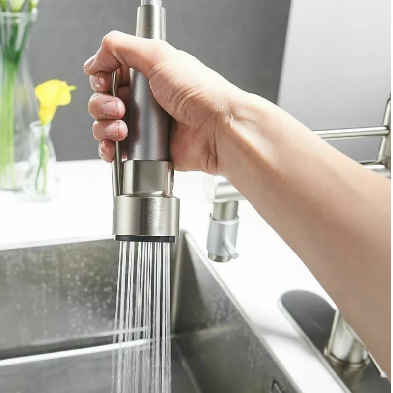 AquaFlow™ Kitchen Faucet with Sprayer – Modern Stainless Steel Design for Home Chefs 4