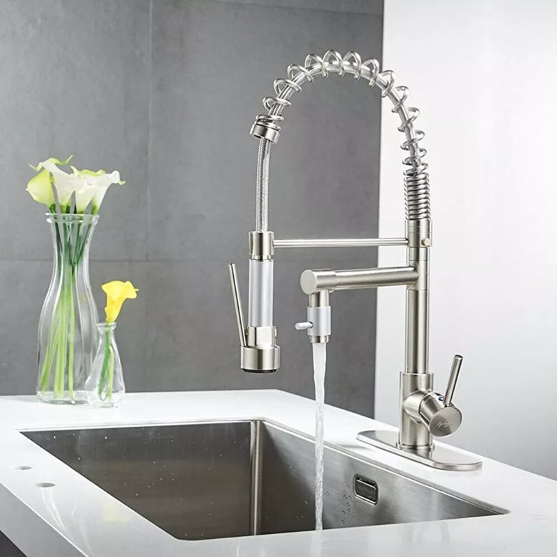 AquaFlow™ Kitchen Faucet with Sprayer – Modern Stainless Steel Design for Home Chefs 5